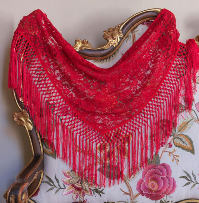 Red Lace Shawl